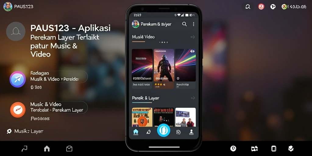 Tampilan antarmuka PAUS123 yang sederhana dan intuitif untuk perekaman layar.