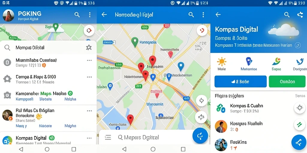 Antarmuka PGKING yang intuitif untuk navigasi kompas digital.