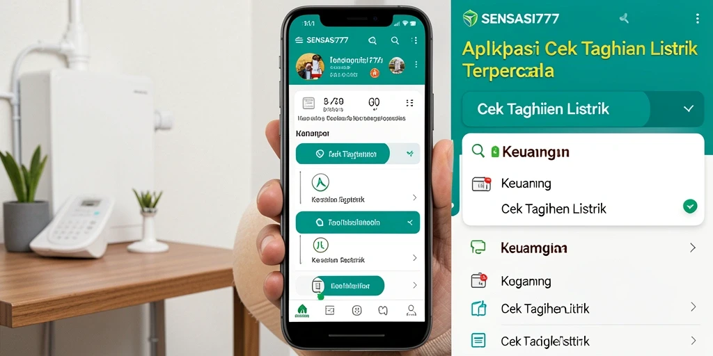 Antarmuka SENSASI777 menampilkan semua informasi tagihan listrik dengan jelas.
