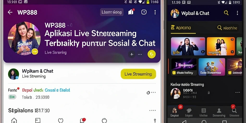 Antarmuka WP888 saat siaran Live Streaming yang interaktif dan menarik.