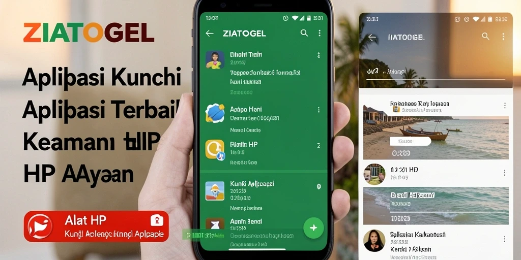Tampilan antarmuka utama aplikasi ZIATOGEL untuk kunci aplikasi.