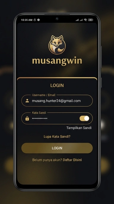 Panduan Masuk Akun Musangwin untuk Pengguna Android